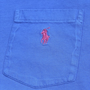 【POLO RALPH LAUREN】XL ビッグシルエット ポケットTシャツ 刺繍ロゴ ワンポイント ポケt ポロ ラルフローレン シングルステッチ 半袖 夏物 US古着