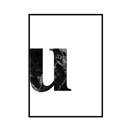 "u" 黒大理石 - Black marble - ALPHAシリーズ [SD-000548] A4サイズ ポスター単品