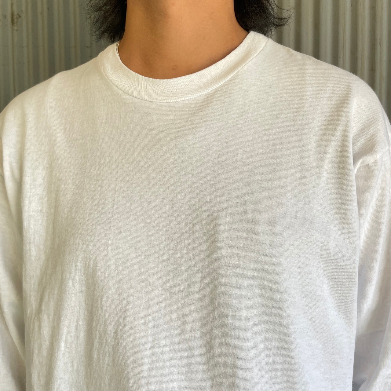 90年代 アイルランド製 SCREEN STARS 無地 ロングTシャツ メンズXL 