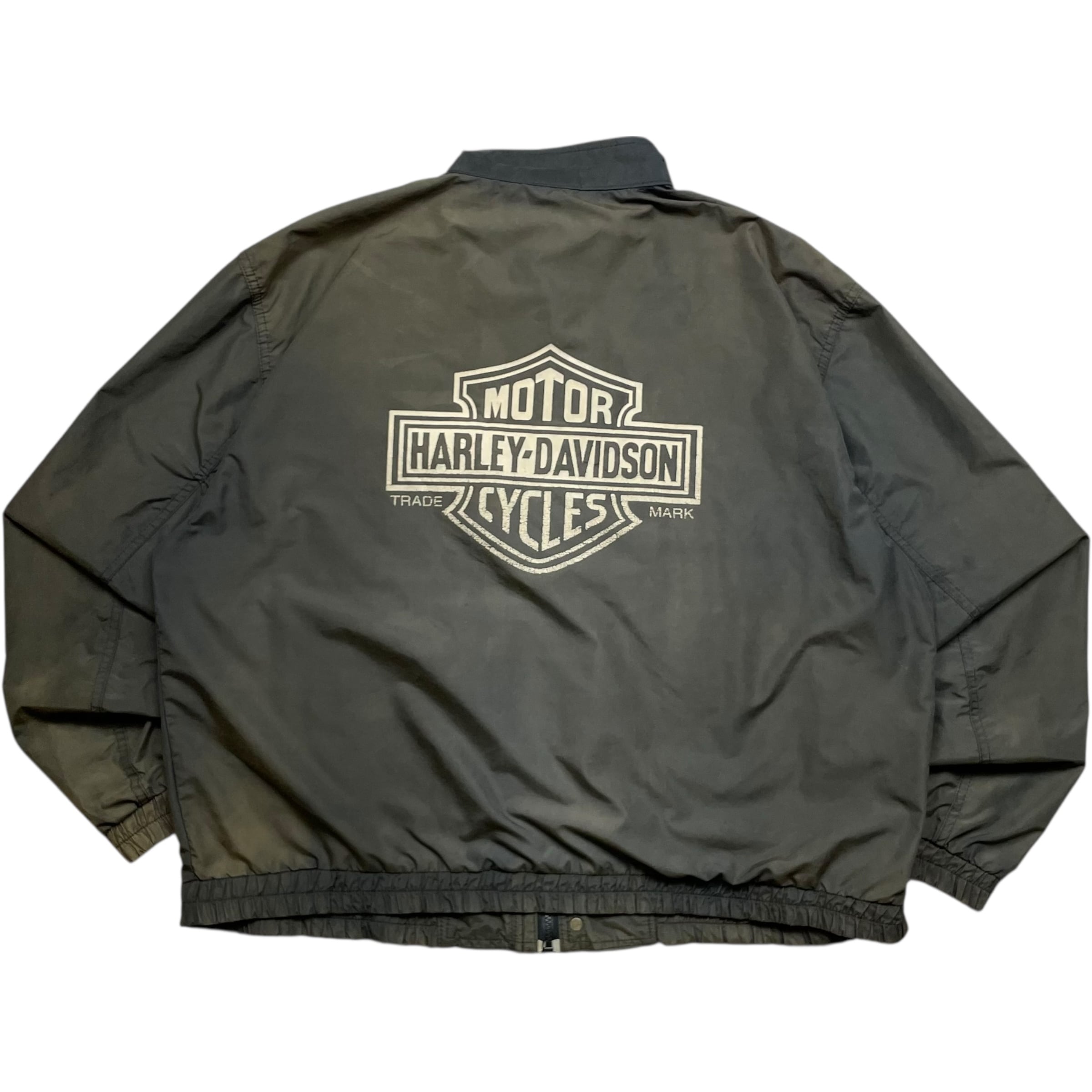 《M》 Harley-Davidson ハーレーダビッドソン ナイロンジャケット プリント フェード ブラック no.9308