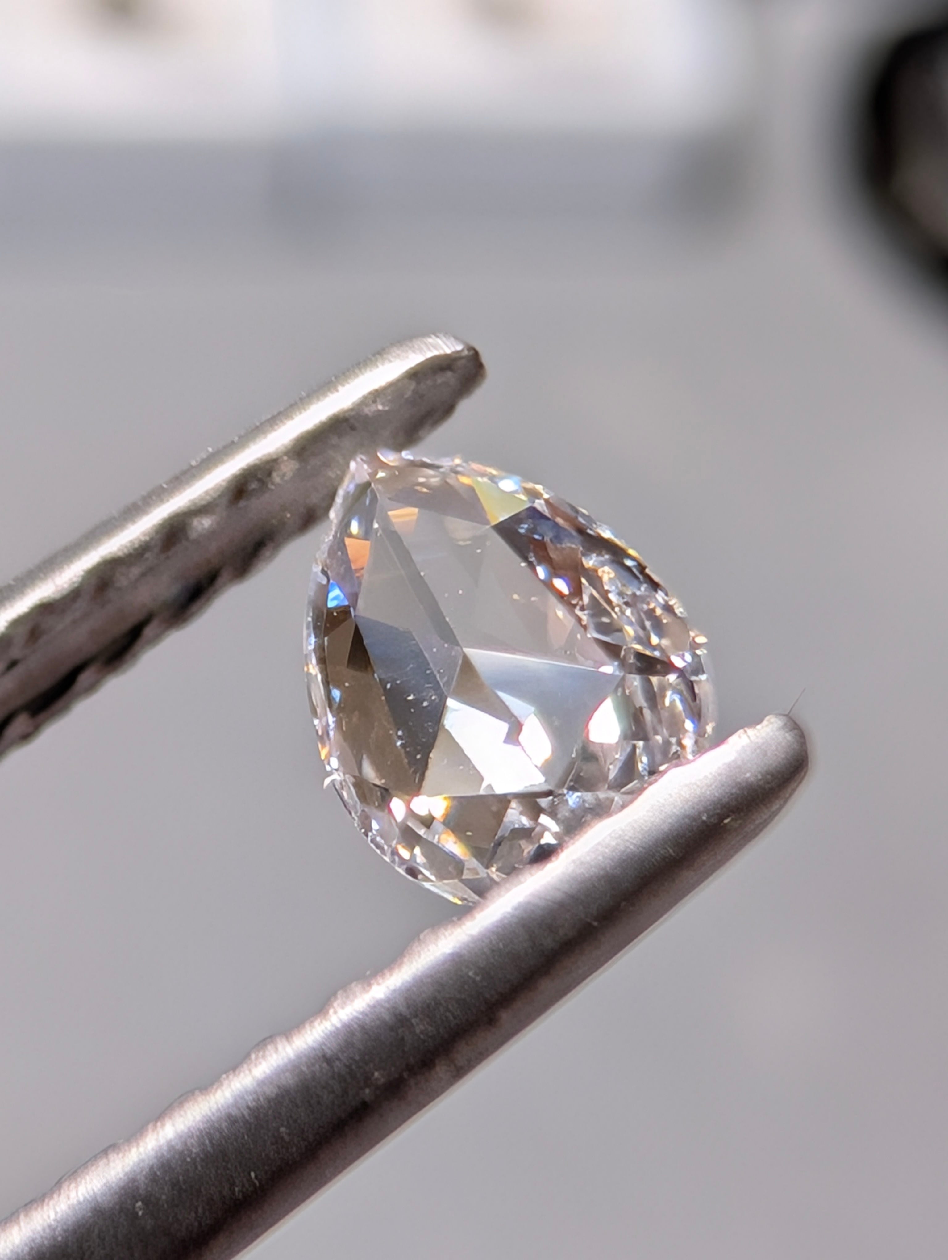 ローズカットダイヤモンド 0.22ct 5.42×3.70mm ペアシェイプ ローズカットダイヤモンド 0.22ct 5.42×3.70mm ペアシェイプ
