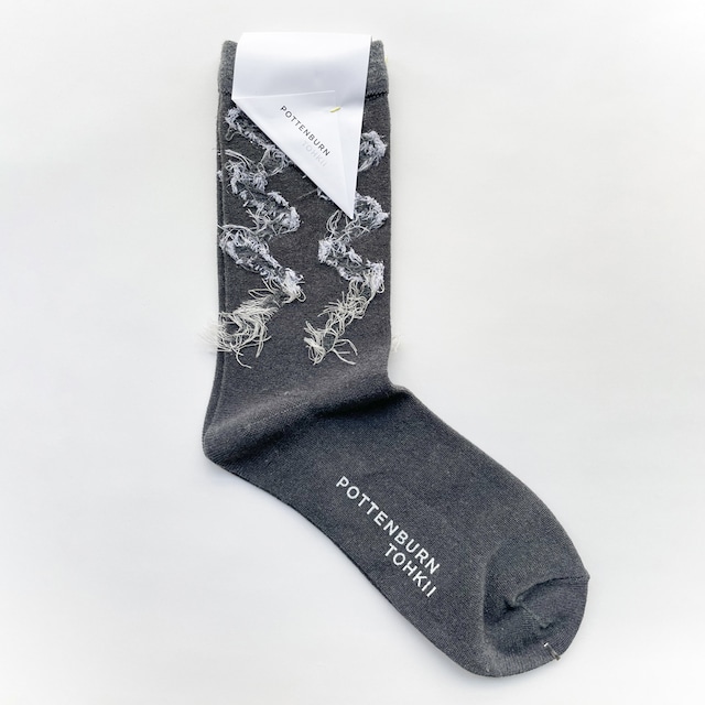 KAMINARI SOCKS (GRAY) / POTTENBURN TOHKII