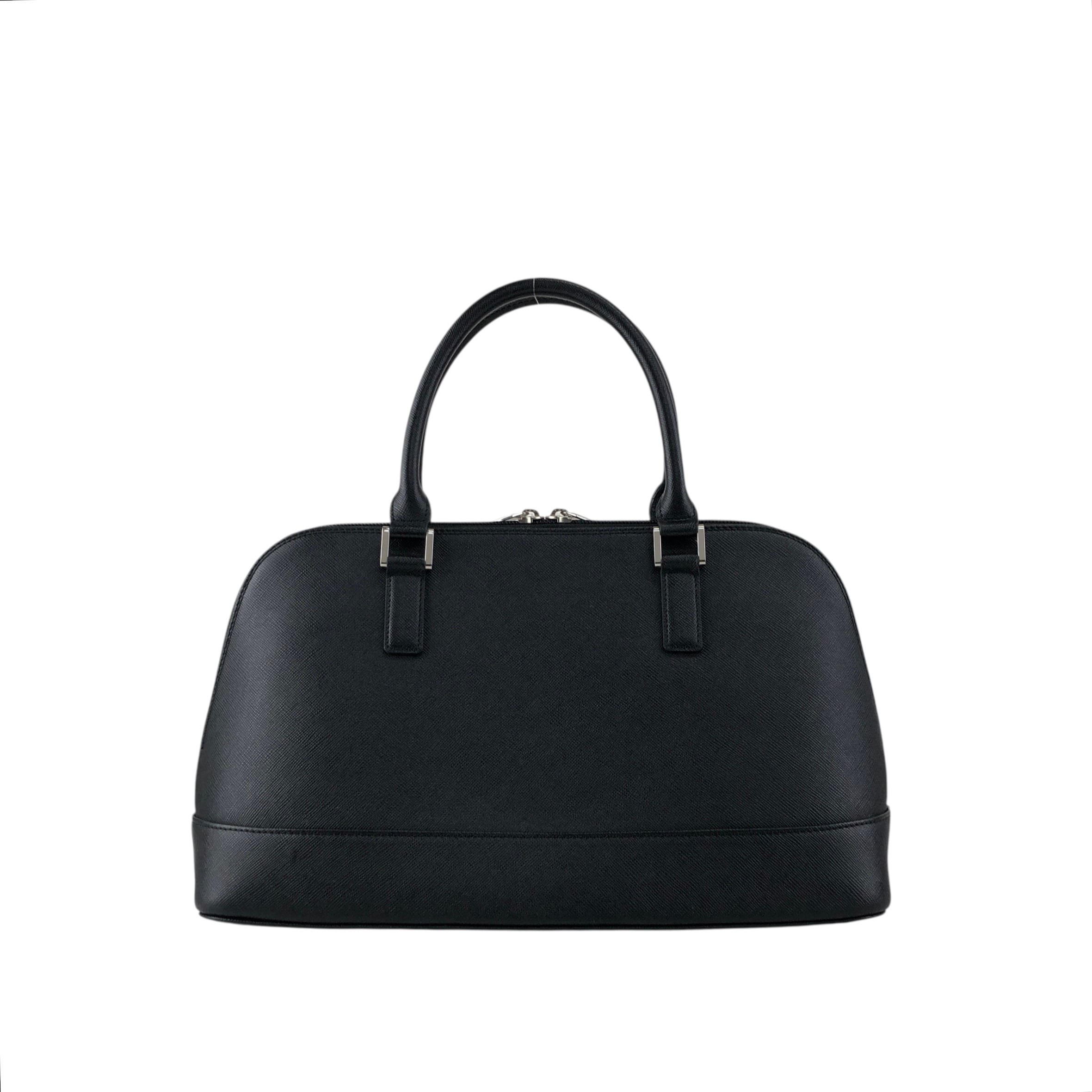 BURBERRY バーバリー ハンドバッグ ブラック レザー フロントポケット