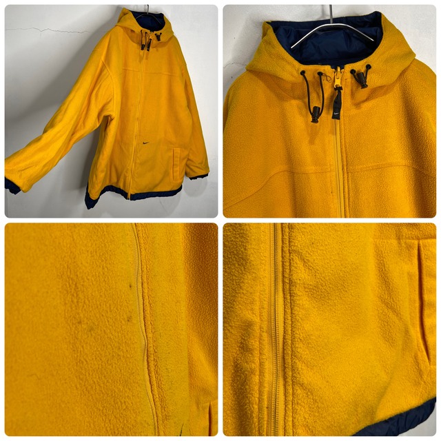 00s NIKE リバーシブルジャケット ミシガンカラー ナイロンフリース L