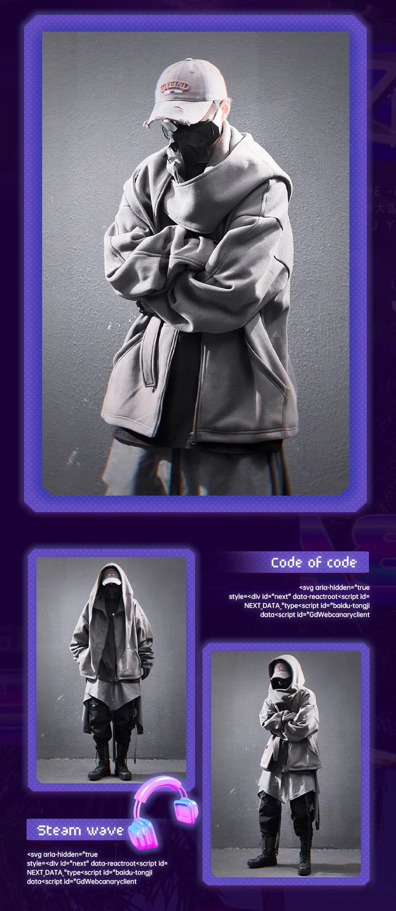 JIYEIND 25SS スウェットビブパーカー | テックウェア専門店 AHAMKARA