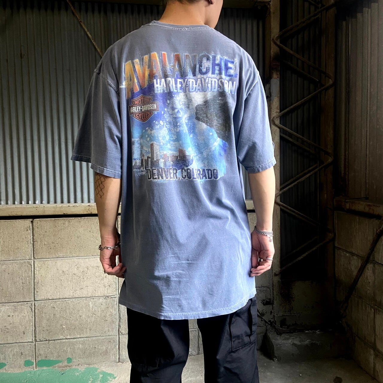 【激レア】ハーレーダビッドソン☆tシャツ　カジキ　バイク　ワンポイントロゴ