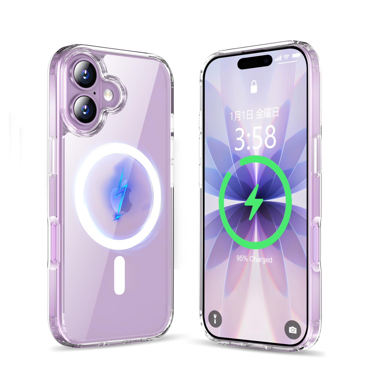 MINIKA iPhone 17 用 ケース クリア MagSafe対応 【超透明・黄変防止】 米軍MIL規格 耐衝撃 スマホケース
