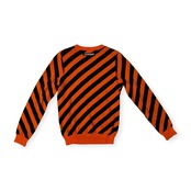 Jack Bunny!! ジャックバニー 斜めボーダー柄 セットアップ コットンニット セーター & ミニスカート 1 /オレンジ/ゴルフ/上下セット/レディース