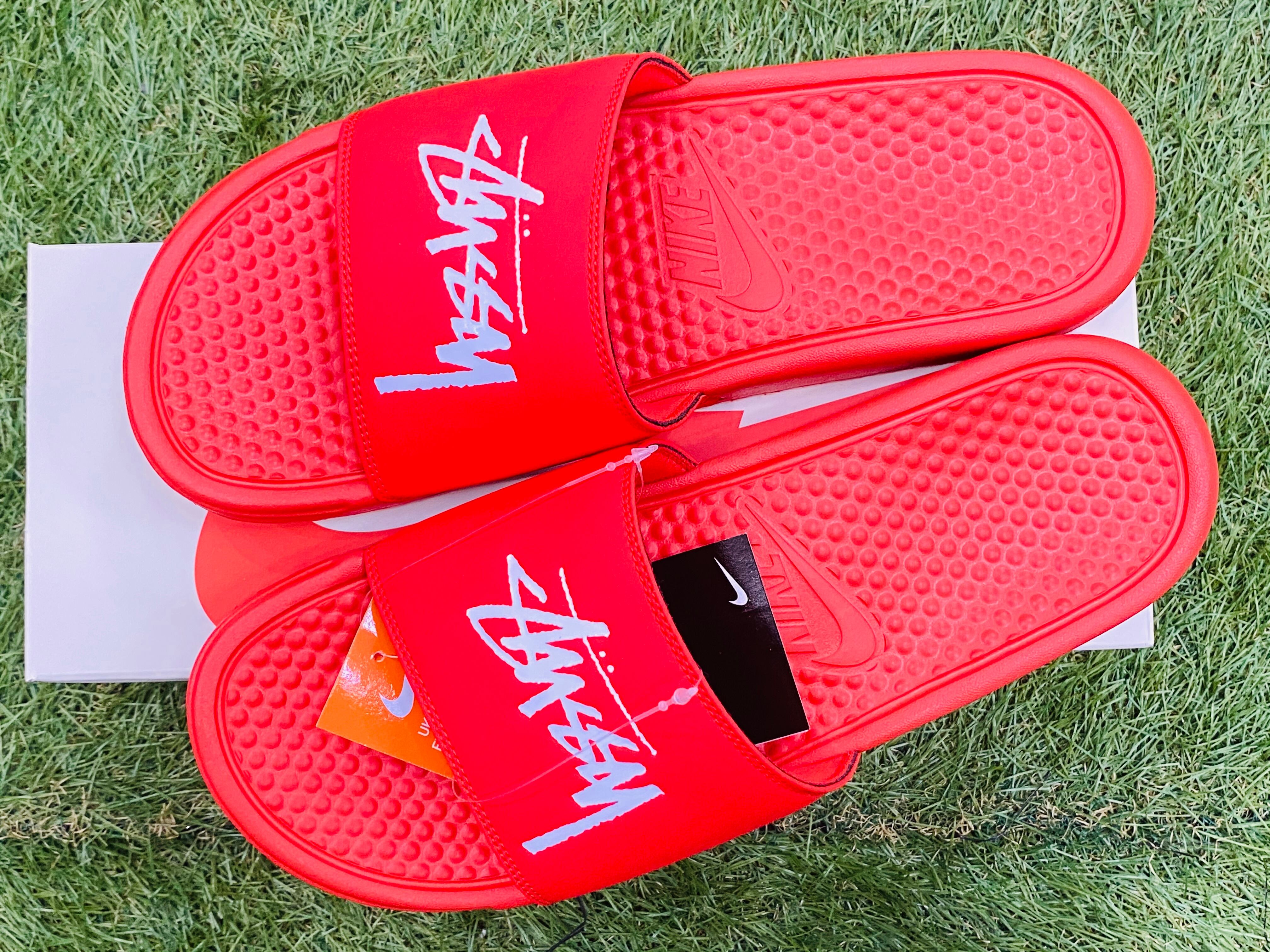 NIKE × STUSSY BENASSI SLIDE SANDALS HABANERO RED 28㎝ CW2787-600