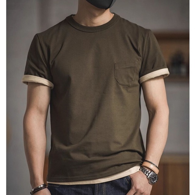 Heavy Round-Neck Basic T-Shirt【G1037】