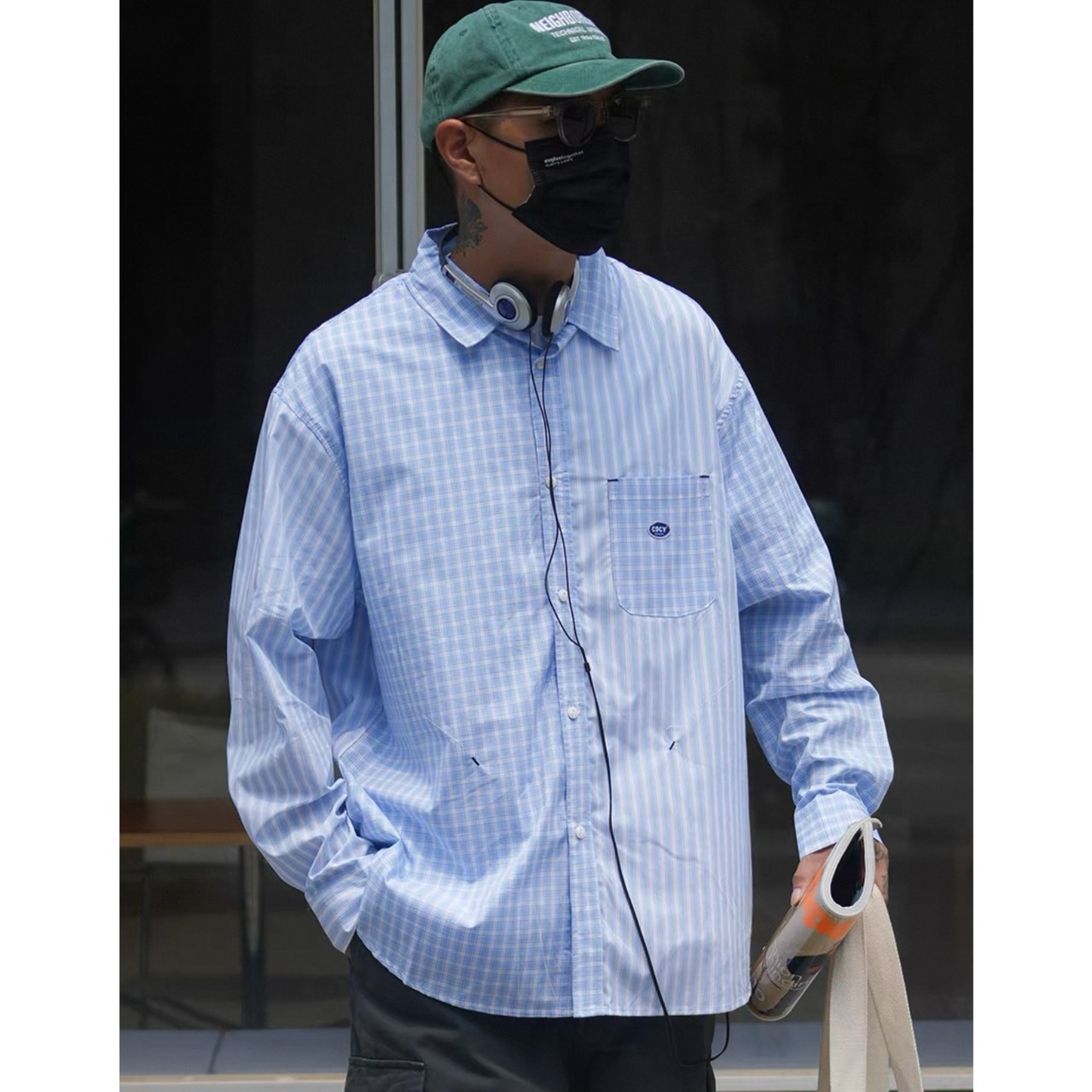 Mixed stripe relax fit shirt 1142 - 6