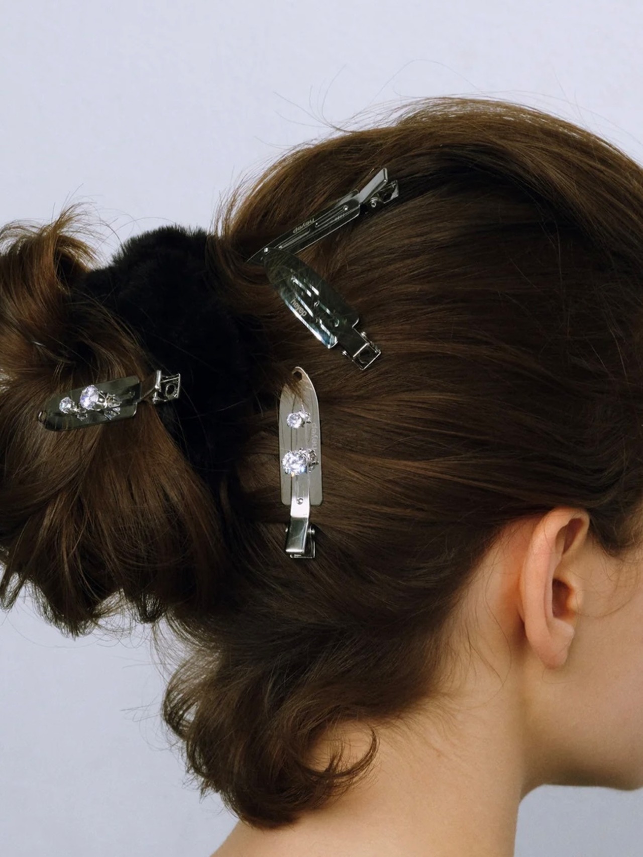 【25AW】heyep へイップ  / Rhinestone Flat Hair Clips - 2 Piece Set - 2
