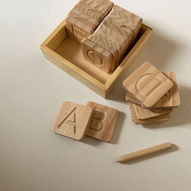 【受注】wooden alphabet block set 木製アルファベットブロックセット