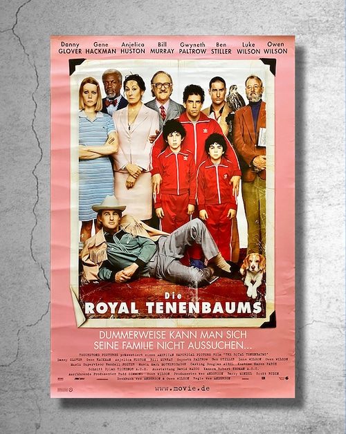 ウェス・アンダーソン監督作 『ザ・ロイヤル・テネンバウムス』2001年ドイツでの上映告知ポスター