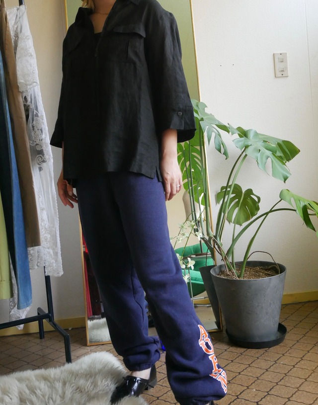 90s USA製 RUSSELL "AUBURN" College Sweat Pants Navy