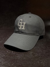 【gift hat/ギフトハット オリジナル】ラインストーン/Rhinestone クラシックロゴ GH ダークグレー