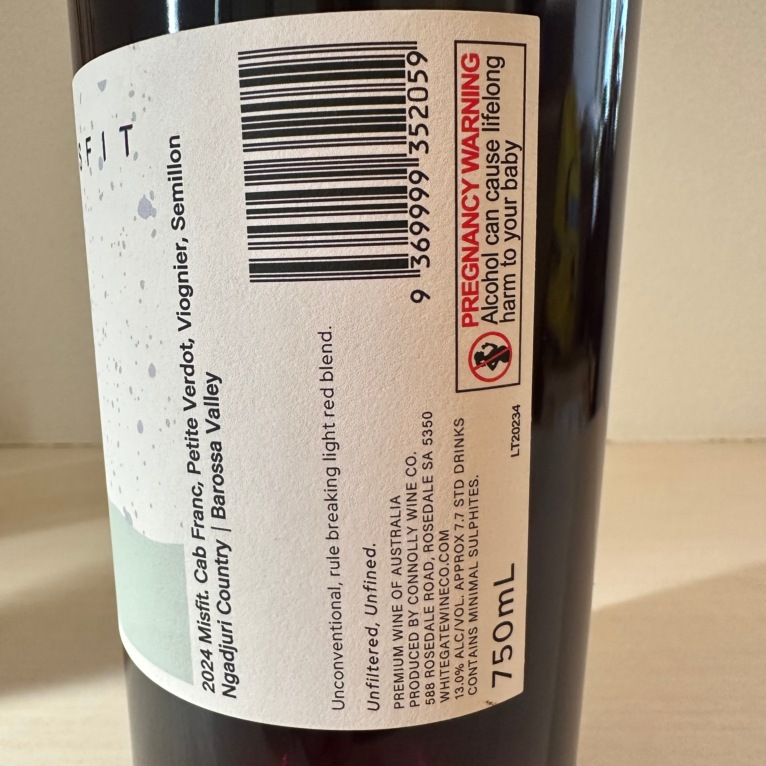 2024 Misfit Light Red　ミスフィット・ライトレッド　/White Gate Wine Co./オーストラリア