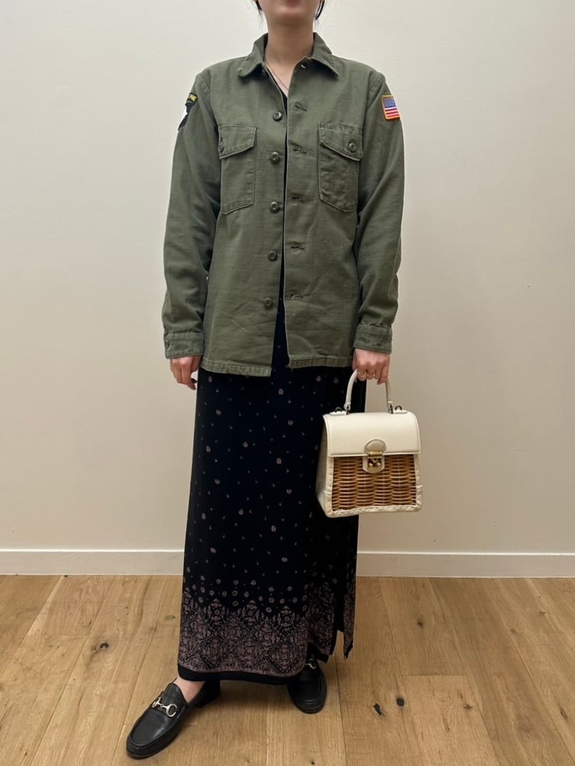 JK6-1 USED REMAKE MILITARY JACKET -KHAKI-