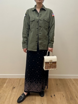 JK6-1 USED REMAKE MILITARY JACKET -KHAKI-