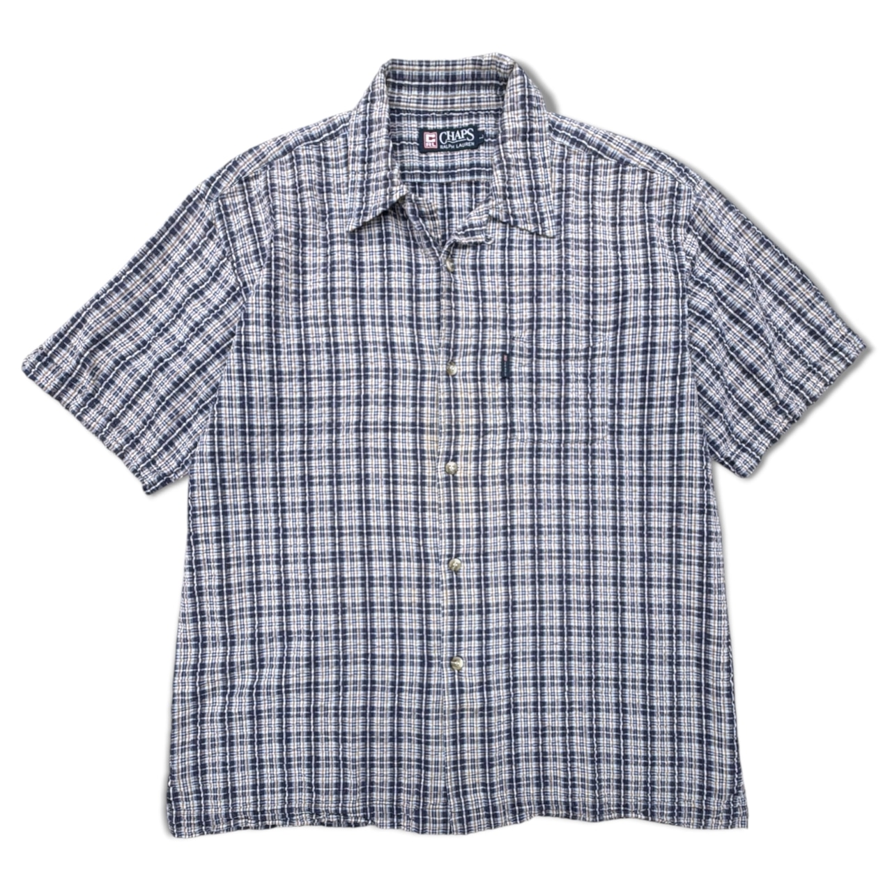 【CHAPS】 SHIRT ralph lauren ラルフローレン シアサッカー 半袖シャツ チェック チャップス