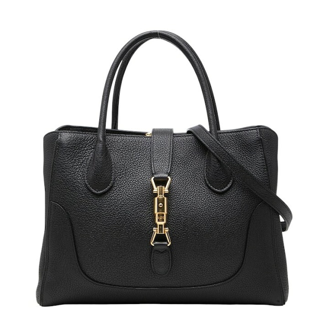 グッチ ジャッキー1961 ハンドバッグ ショルダーバッグ 2WAY 727810 ブラック レザー レディース GUCCI 【中古】