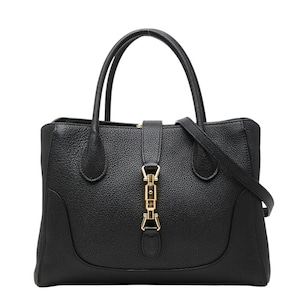 グッチ ジャッキー1961 ハンドバッグ ショルダーバッグ 2WAY 727810 ブラック レザー レディース GUCCI 【中古】