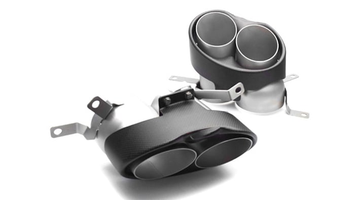 マフラーカッター デュアルパイプ用 カーボンファイバー Audi RS3 RS4