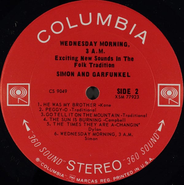SIMON&GARFUNKEL/WEDNESDAY MORNING,3AM (LP) USA盤 | 弦曲堂