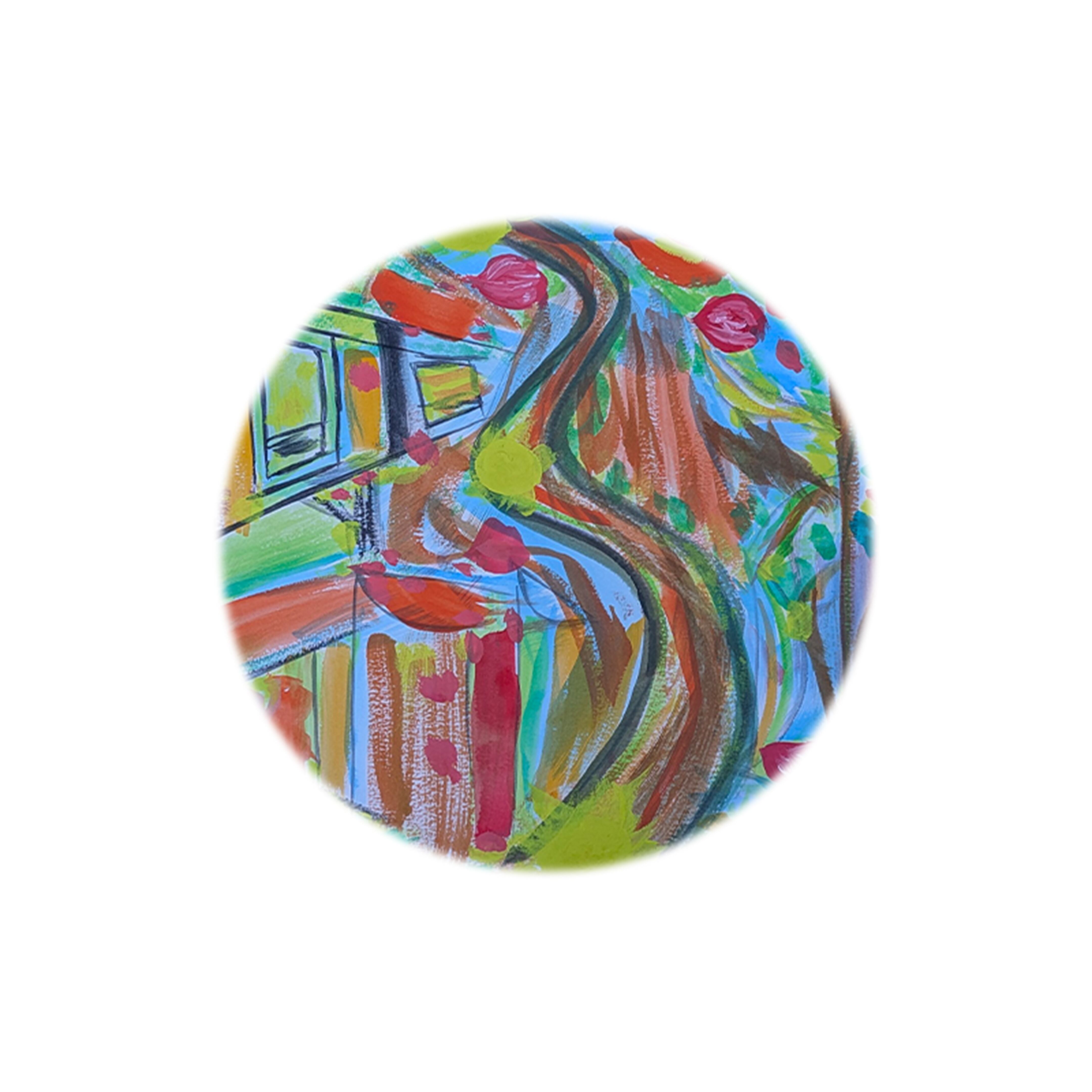 46×53㎝「窓辺のイスとテーブル」F10・油彩画・原画・額装 | Pay ID