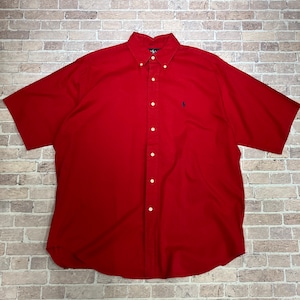 ⓀRALPH LAUEN S/S RED SHIRT SIZE L