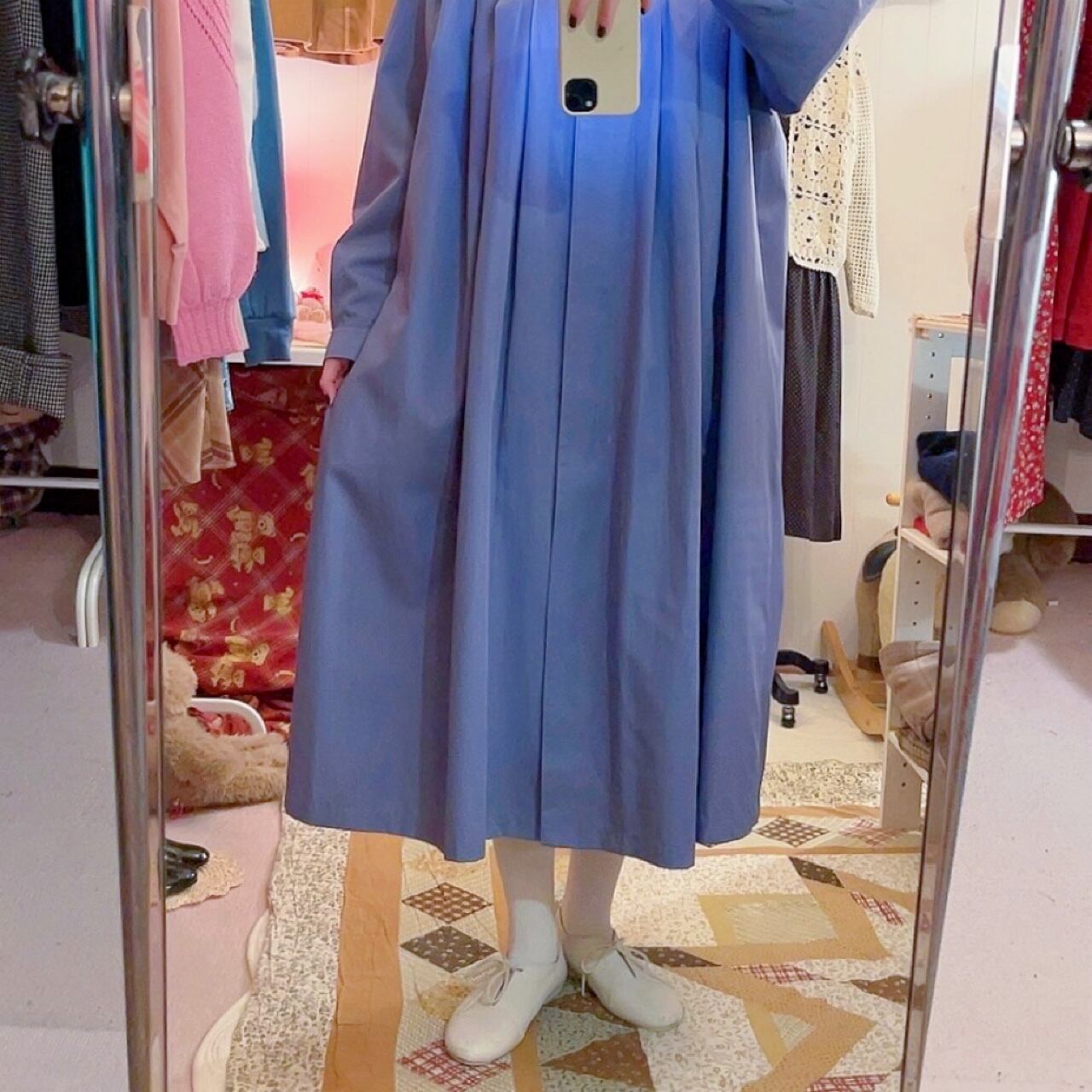 blue lavender spring coat