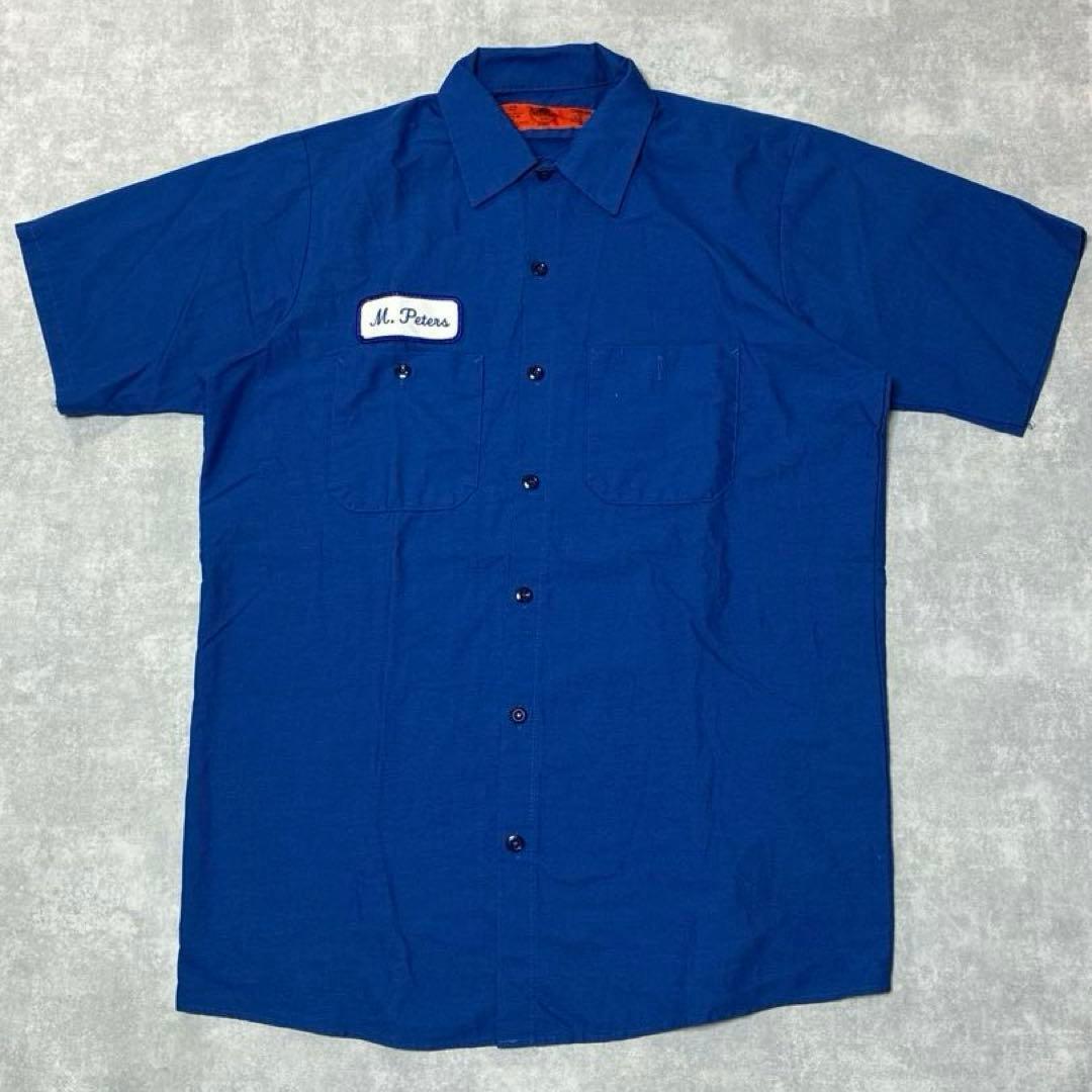 H☆レッドキャップ☆フォード☆半袖ワークシャツ☆00s☆バックプリント 00s RED KAP 半袖ワークシャツ ブルー | CHASE