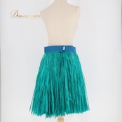 フラダンス 衣装 モレ Hula&Tahiti グリーン系 腰みの スカート タヒチアン マジックテープ 緑 青緑 モレスカート ハワイアン アロハ フラ ダンス レッスン 練習 タヒチ アロハ衣装 ダンス衣装 フラパフォーマンス トロピカル