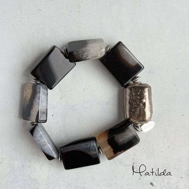 tumble bracelet（レクタングルアゲート）