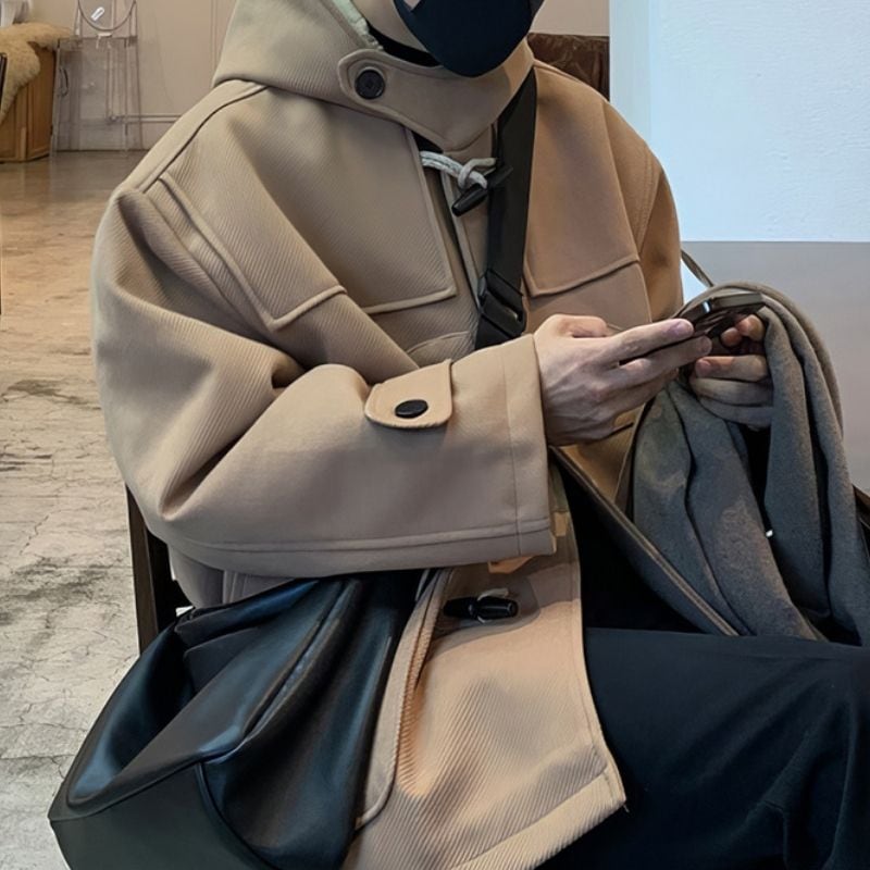 フード付きダッフルコート C10133