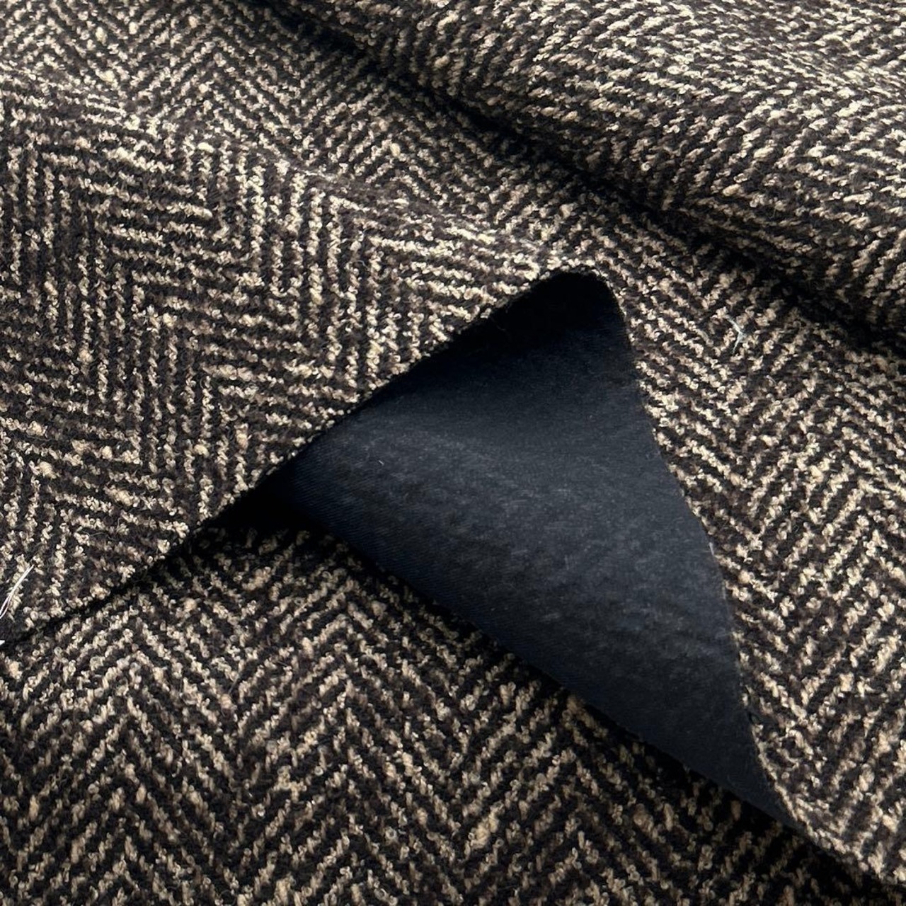 ★NY405◆3.1m◆インポート◆ウールアクリル混裏面接着芯貼りツイード生地◆