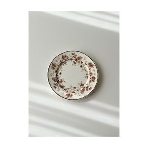 Creil et Montereau 　クレイユモントロー　/  “Mignardise”　brown　デイジーのデザートプレート　b