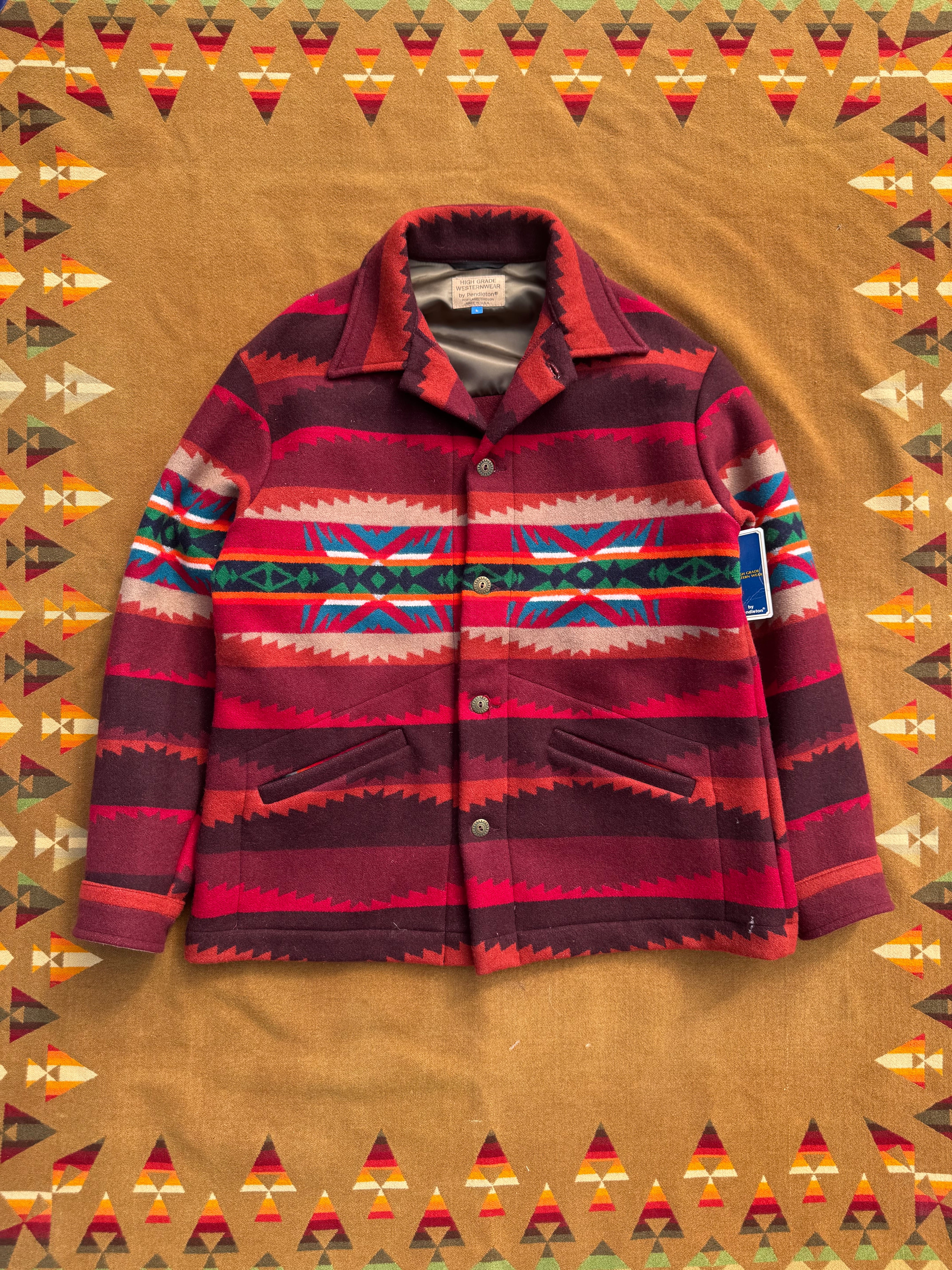 1980's DEADSTOCK "Pendleton High Grade Western Wear" Blanket Coat