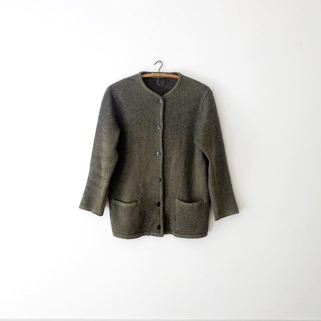 【MADE IN FRANCE】FILEUSE D'ARVOR カーキニット "CARDIGAN TRICOT"