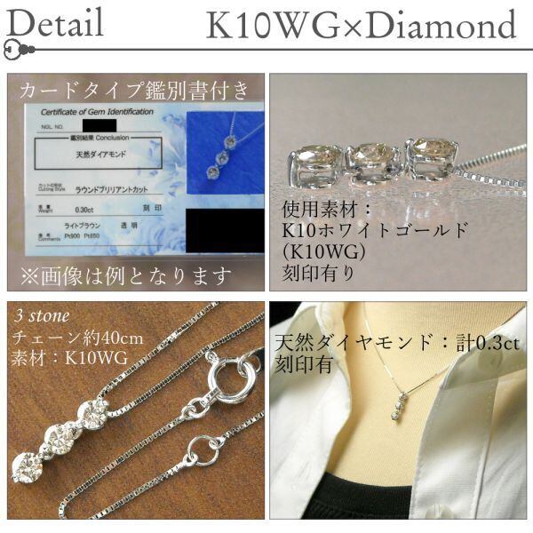 トリロジー ダイヤモンド ネックレス 0.366CT
