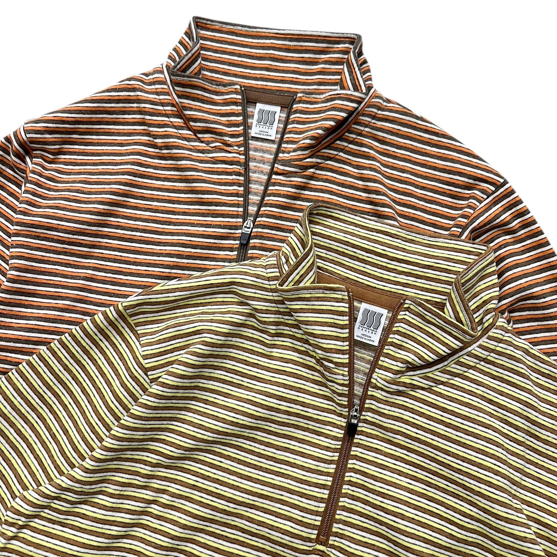 MULTI BORDER L/S STAND ZIP ORANGE