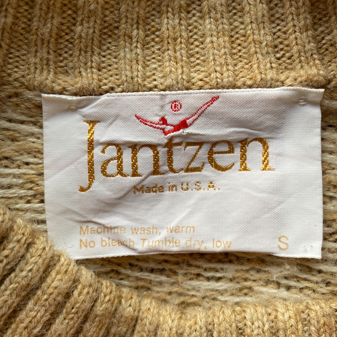 80年代 USA製 Jantzen ジャンセン ノルディック柄 ニットセーター 