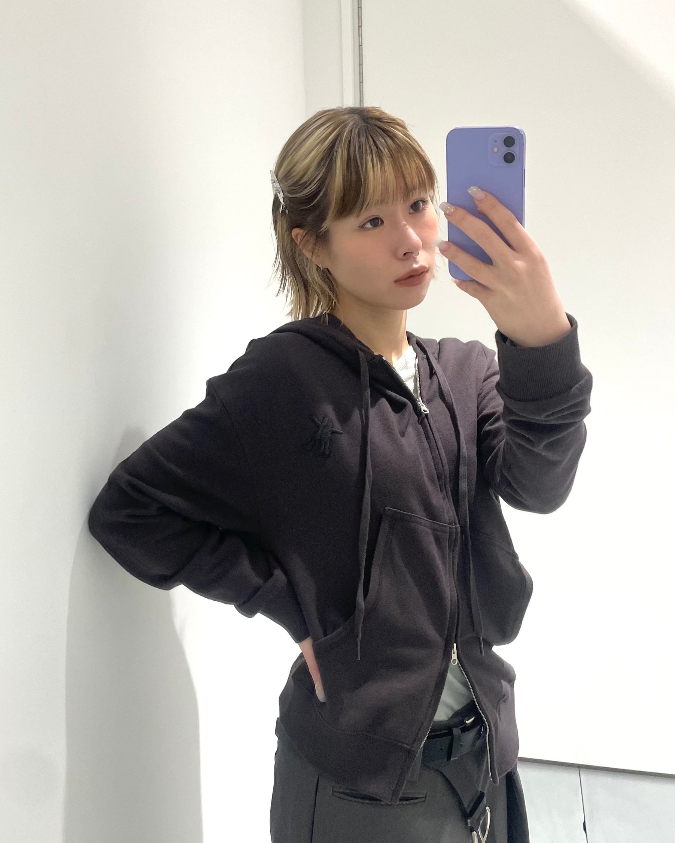 26SS】OPEN YY オープン ワイワイ / SLANT ZIP HOODIE / フーディー