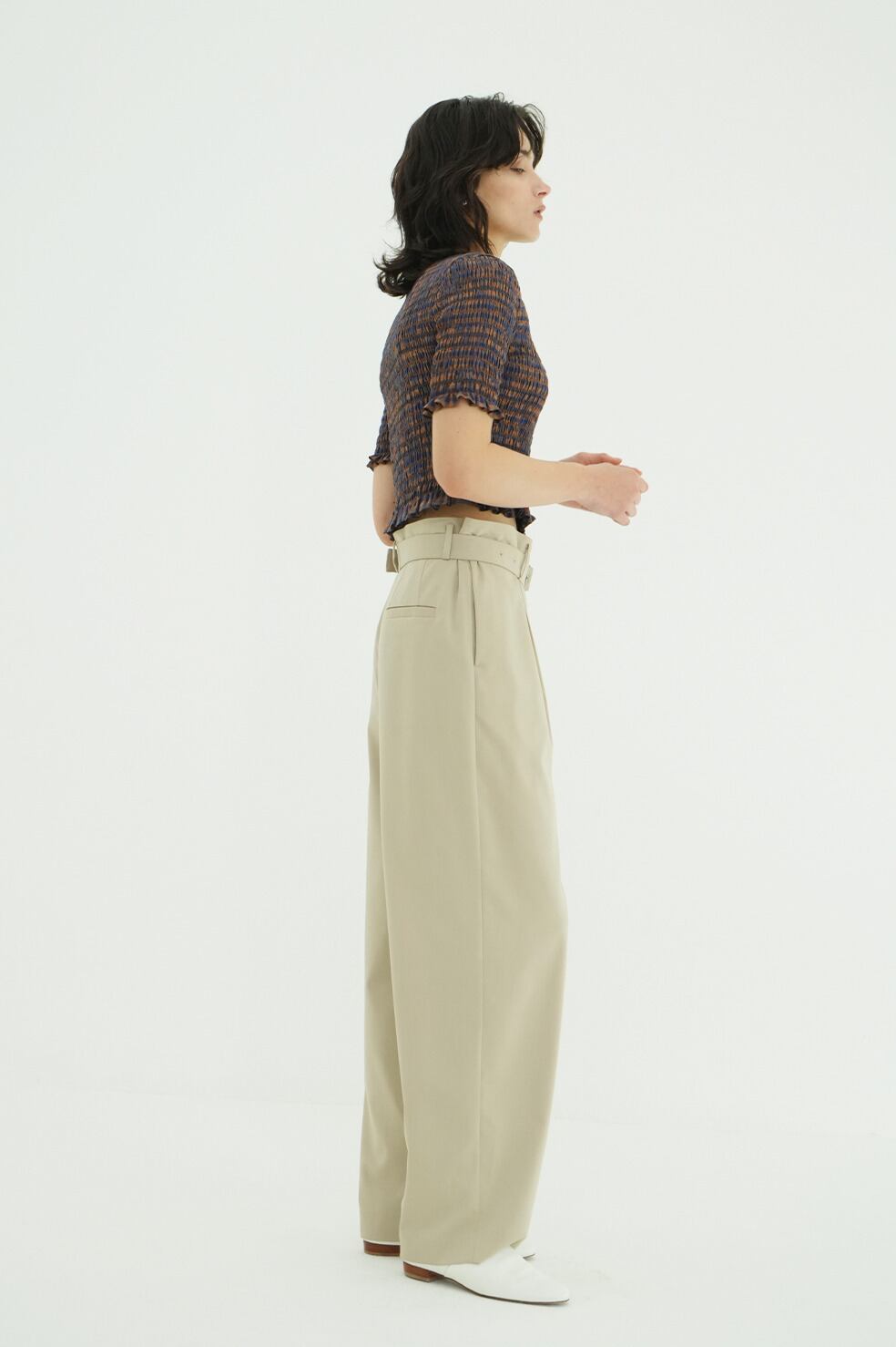 CLANE WAIST BELT DAD PANTS | FLICKA ASHIYA