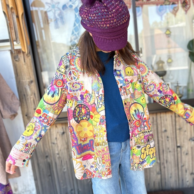 ヒッピースエード調シャツジャケット