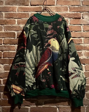 【Caka act3】90's Beautiful Birds Design Vintage Goblin Pullover
