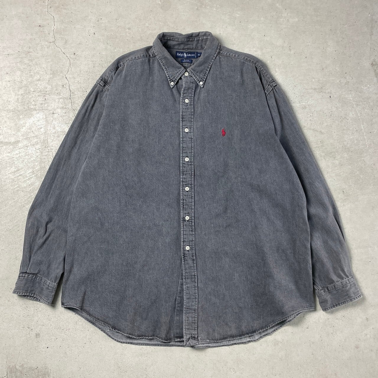 90年代 Ralph Lauren ラルフローレン BLAIRE 長袖 ブラックデニム 