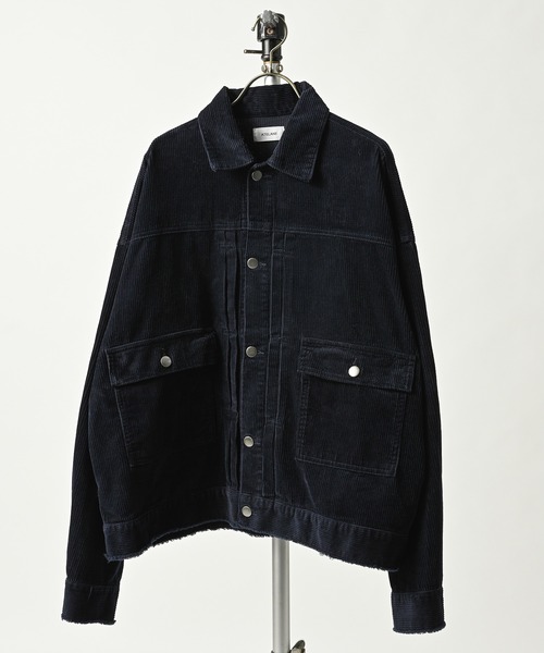 ATELANE Corduroy Trucker Jacket (NAV) 26A-23032