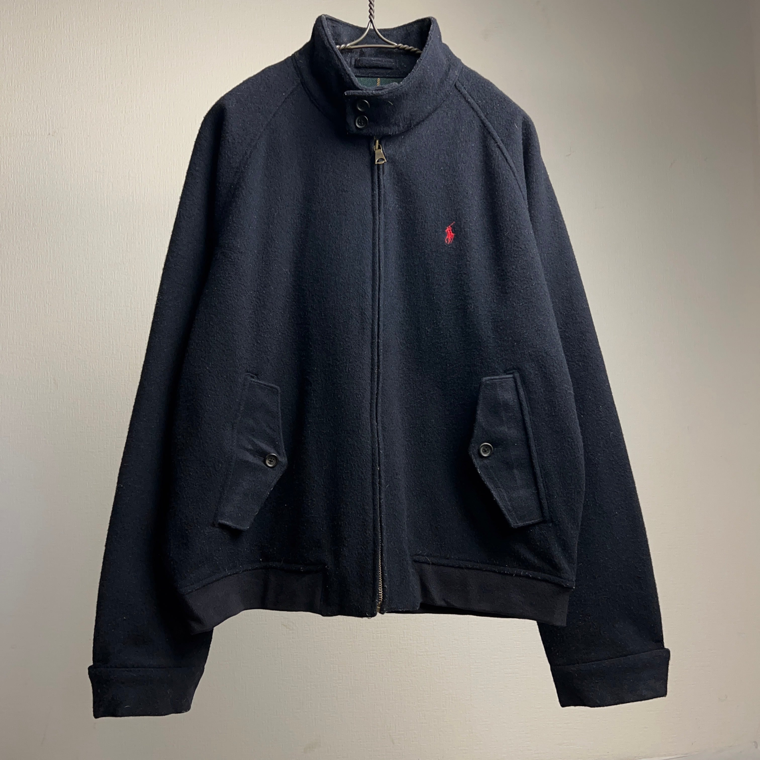 90’s “Polo by Ralph Lauren” WOOL HARRINGTON JACKET G9 SIZE M 90年代 ポロラルフローレン  ウール ハリントンジャケット ブルゾン【0908A32】