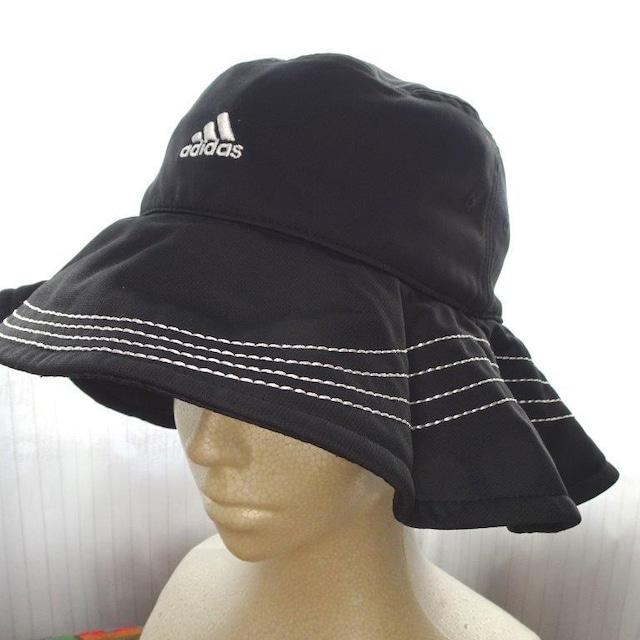 【送料込み】アディダス 帽子【中古】adidasゴルフ・つば広め・ブラック